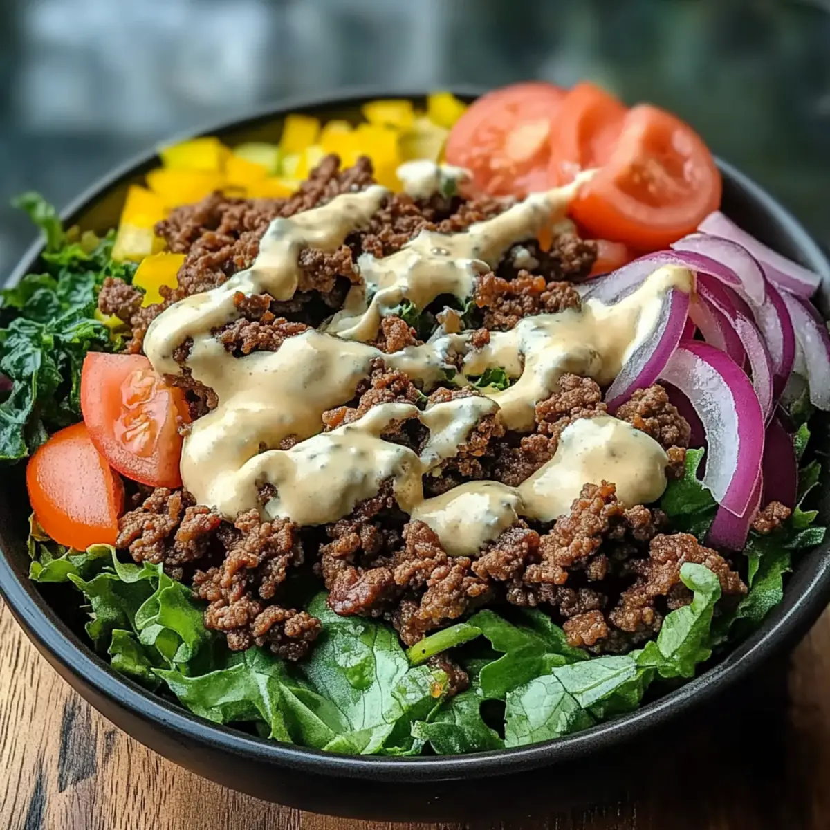 Burger-Schalen mit Sauce