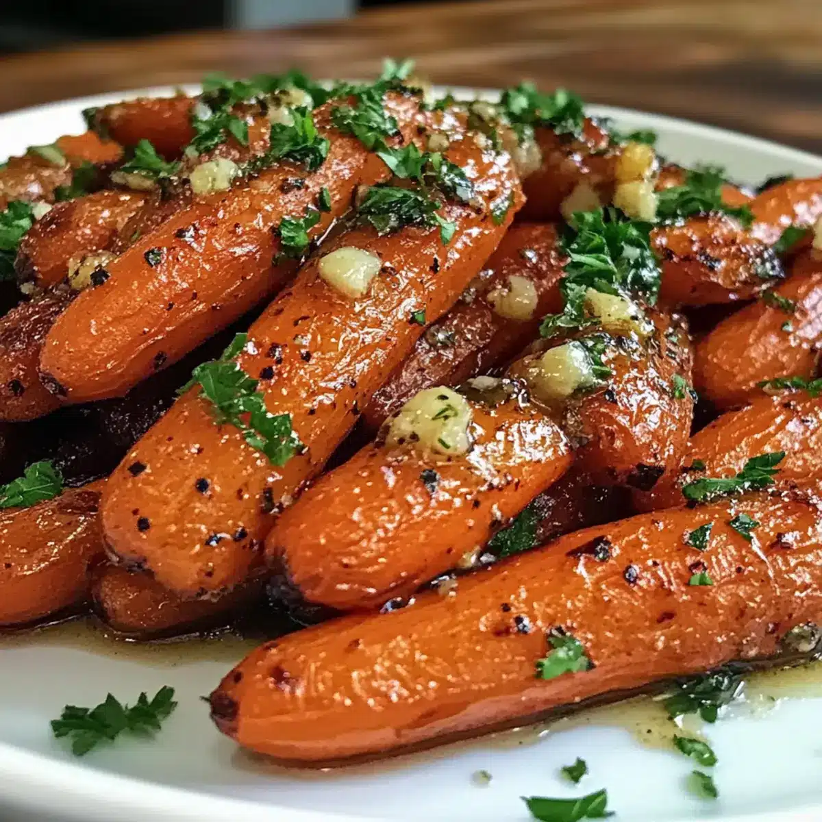Honig Knoblauch Butter Geröstete Karotten