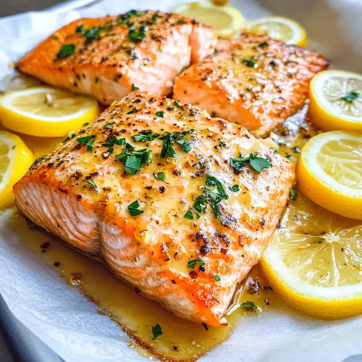 Zitronen-Knoblauch-Butter-Lachs