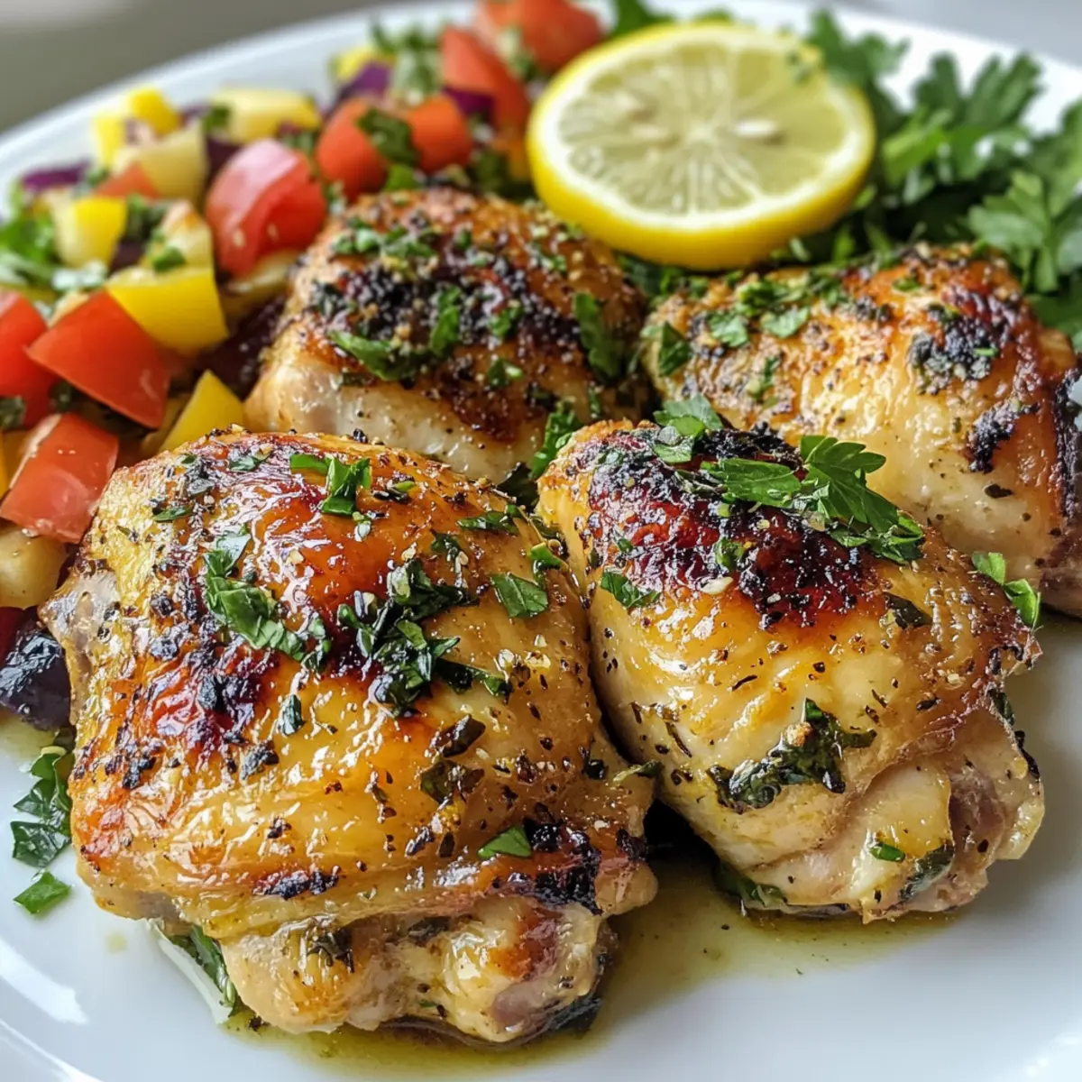 Gebratene griechische Zitronen-Hähnchen