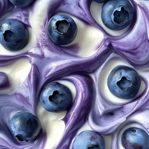 Blaubeerwirbel-Joghurt-Bissen