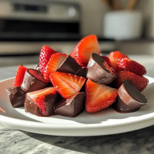 Schokoladenüberzogene Erdbeer-Joghurt-Cluster