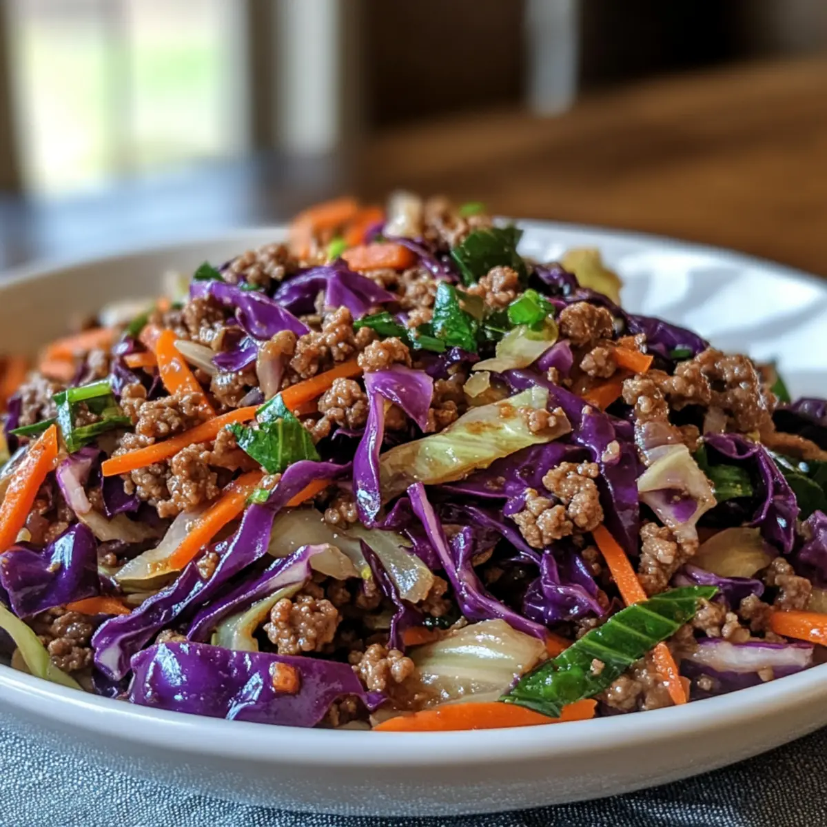 Rinderhackfleisch Kohl Pfannengericht