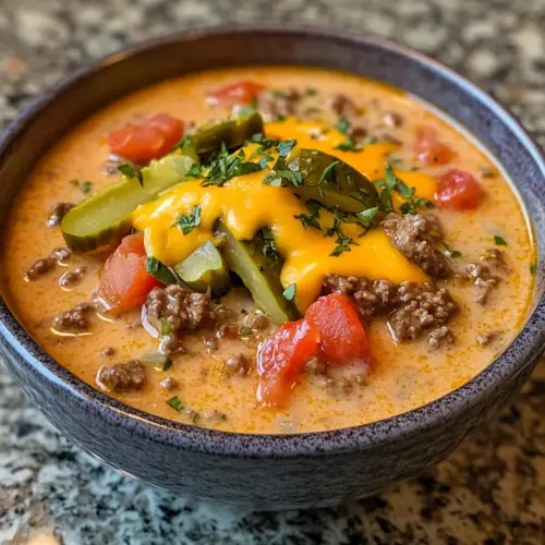 Keto Rinderkäseburger Suppe