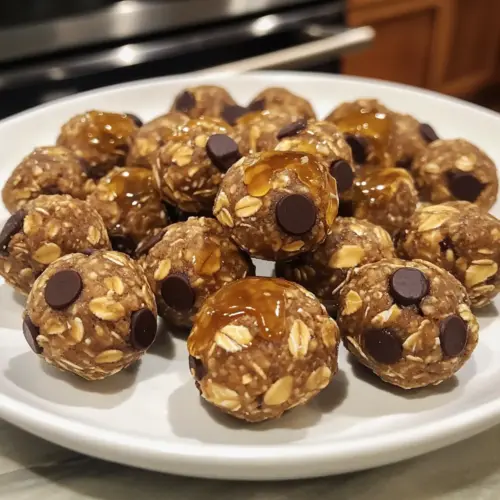 Haferflocken Erdnussbutter Energie-Teilchen