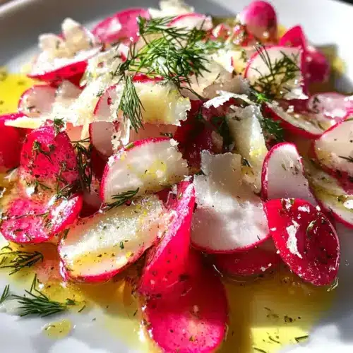 Rettichsalat Rezept Zutaten: - 4 Rettiche - 1 Gurke - 2 Frühlingszwiebeln - 1 EL Olivenöl - 1 EL Zitronensaft - Salz - Pfeffer - frische Petersilie Anleitung: 1. Rettiche und Gurke in dünne Scheiben schneiden. 2. Frühlingszwiebeln in Ringe schneiden. 3. In einer Schüssel Olivenöl, Zitronensaft, Salz und Pfeffer vermischen. 4. Rettiche, Gurke und Frühlingszwiebeln hinzufügen und gut vermengen. 5. Mit frischer Petersilie garnieren und servieren.