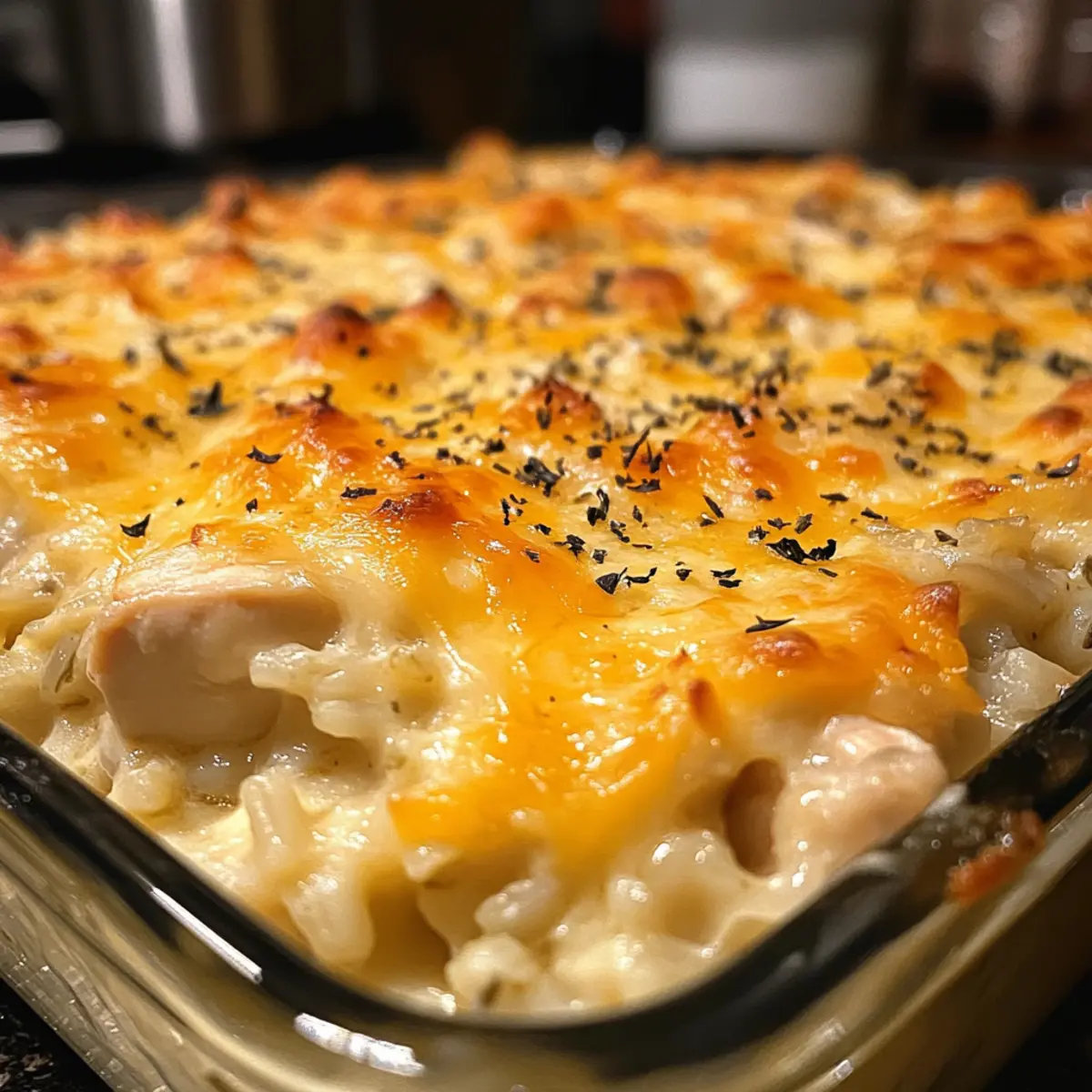 Hühnchen und Reis Auflauf