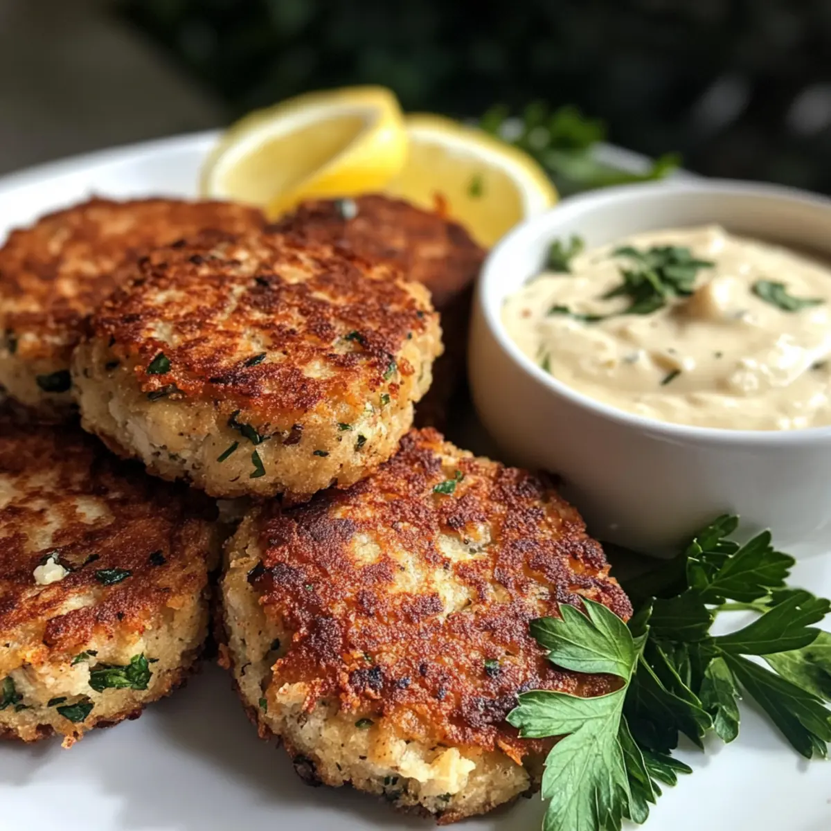 Keto Thunfischkuchen mit Zitronen-Dip