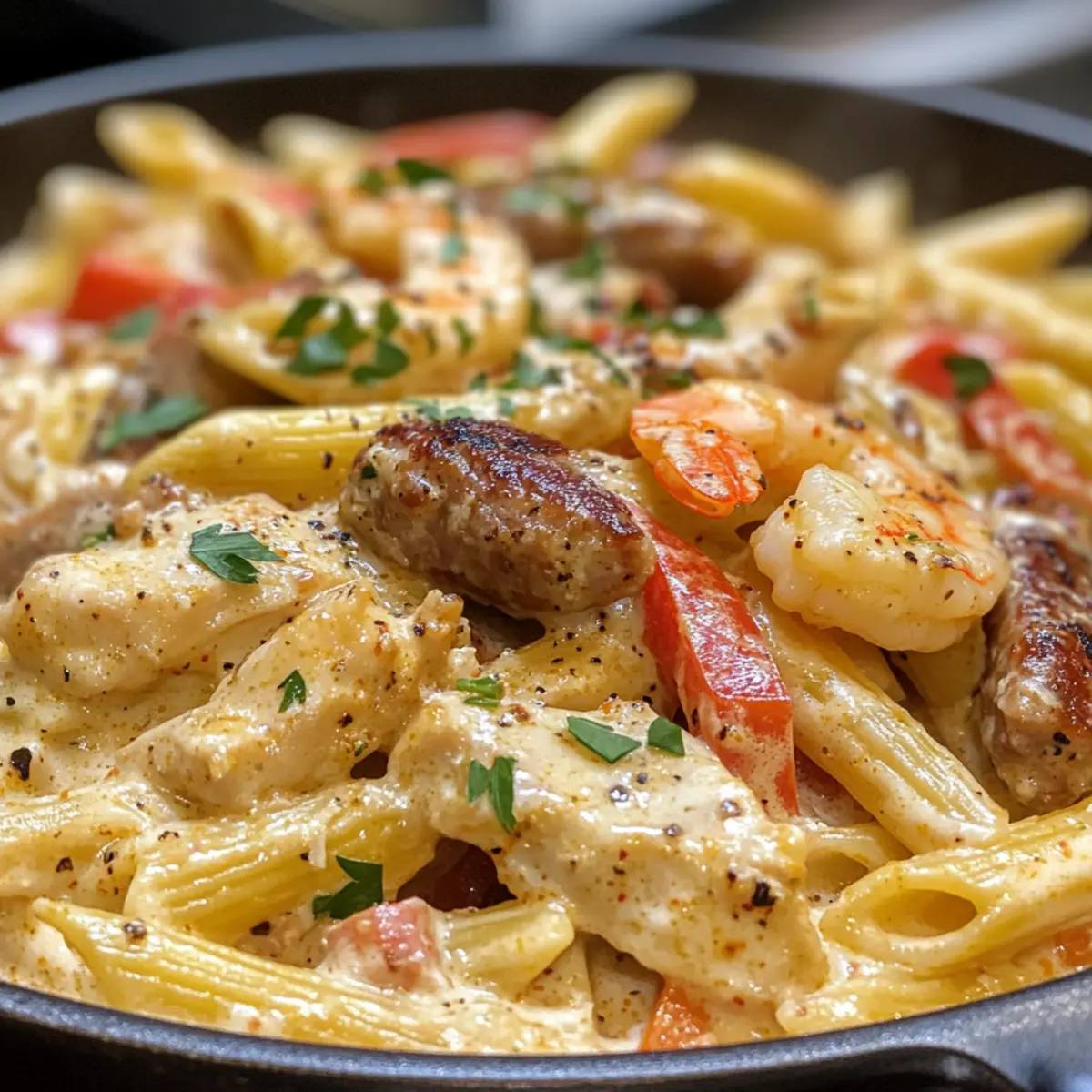 Mardi Gras Pasta für Cajun