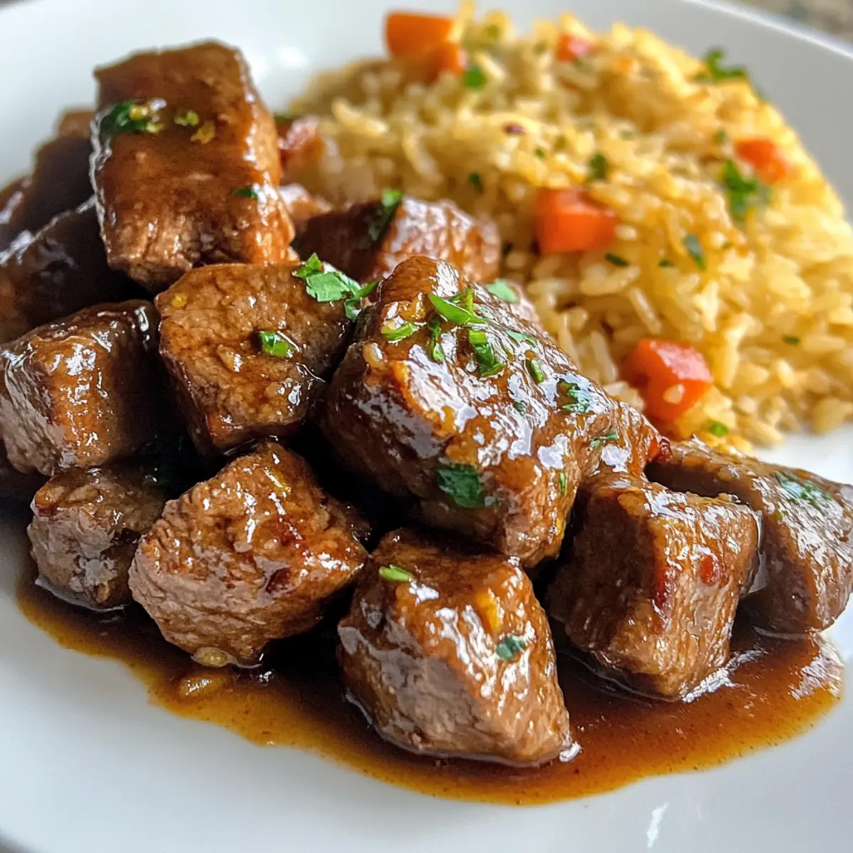 Rindfleisch Pares Rezept Zutaten: - 1 kg Rindfleisch (z.B. Rinderbrust) - 2 Esslöffel Öl - 1 Zwiebel, gewürfelt - 4 Knoblauchzehen, gehackt - 1 Stück Ingwer, fein gehackt - 2 Lorbeerblätter - 2 Zimtstangen - 1 Teelöffel Pfefferkörner - 1 Teelöffel Salz - 4 Tassen Wasser - 1/4 Tasse Sojasauce - 1/4 Tasse Zucker - 1/4 Tasse Reis - 1/4 Tasse Frühlingszwiebeln, gehackt Anleitung: 1. Das Rindfleisch in Stücke schneiden. 2. Öl in einem großen Topf erhitzen und die Zwiebel, den Knoblauch und den Ingwer anbraten, bis sie duftend sind. 3. Das Rindfleisch hinzufügen und anbraten, bis es braun ist. 4. Lorbeerblätter, Zimtstangen, Pfefferkörner und Salz hinzufügen. 5. Wasser, Sojasauce und Zucker hinzufügen. Zum Kochen bringen. 6. Hitze reduzieren und das Fleisch 1-2 Stunden köcheln lassen, bis es zart ist. 7. Den Reis in einem separaten Topf kochen. 8. Servieren Sie das Rindfleisch mit der Brühe und dem Reis. Mit Frühlingszwiebeln garnieren.