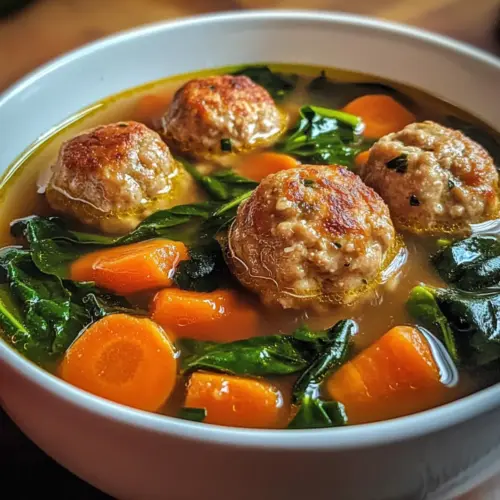 Hühnchen-Fleischbällchen Suppe