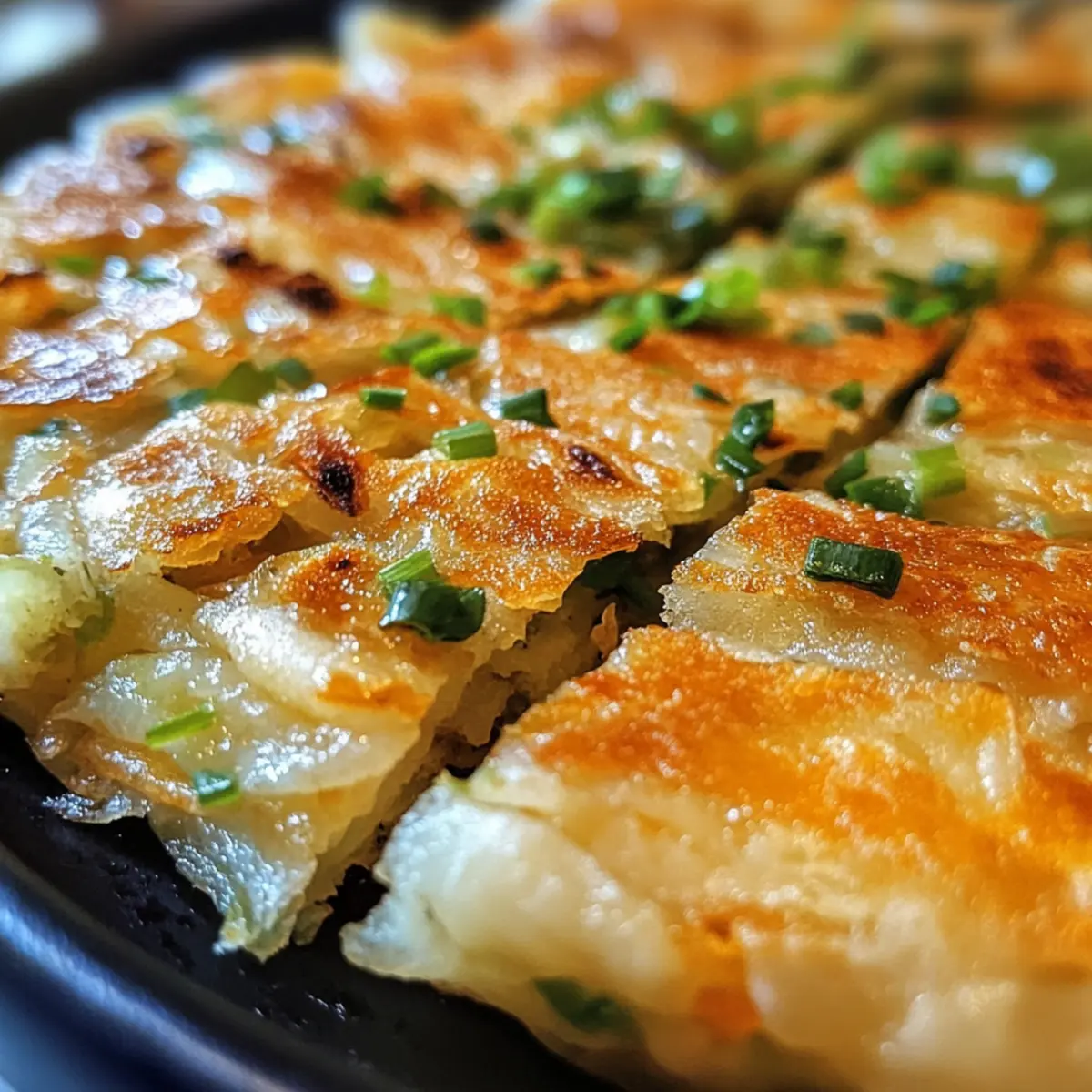 Knusprige Reispapier-Frühlingszwiebel-Pfannkuchen