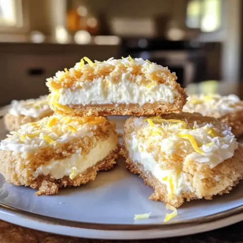 Zitronen-Kokosnuss-Käsekuchen-Kekse