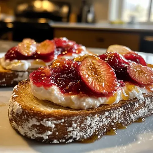 Ricotta-Toast mit drei Marmeladen