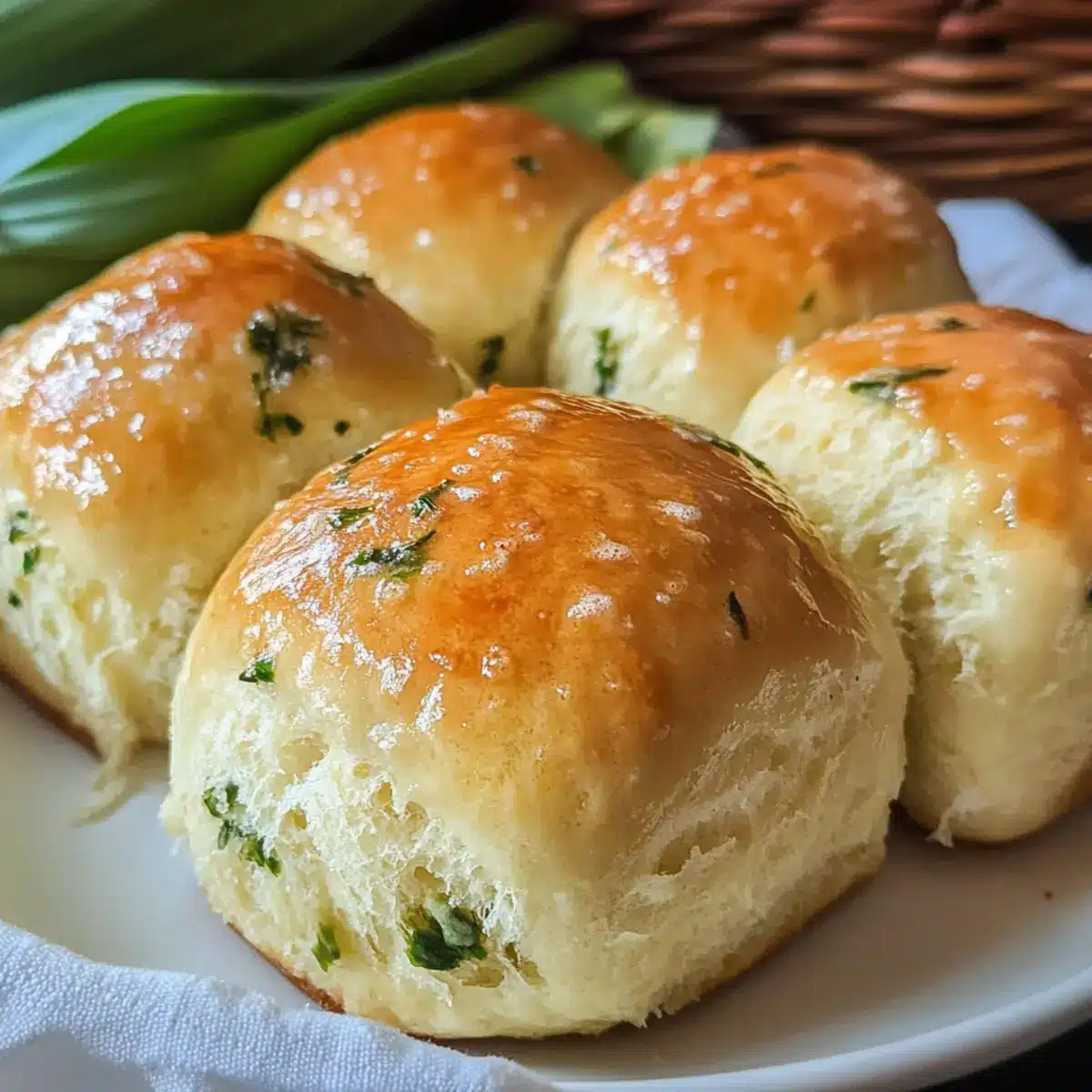 Bärlauchbrötchen, die Frühlingsgefühle wecken