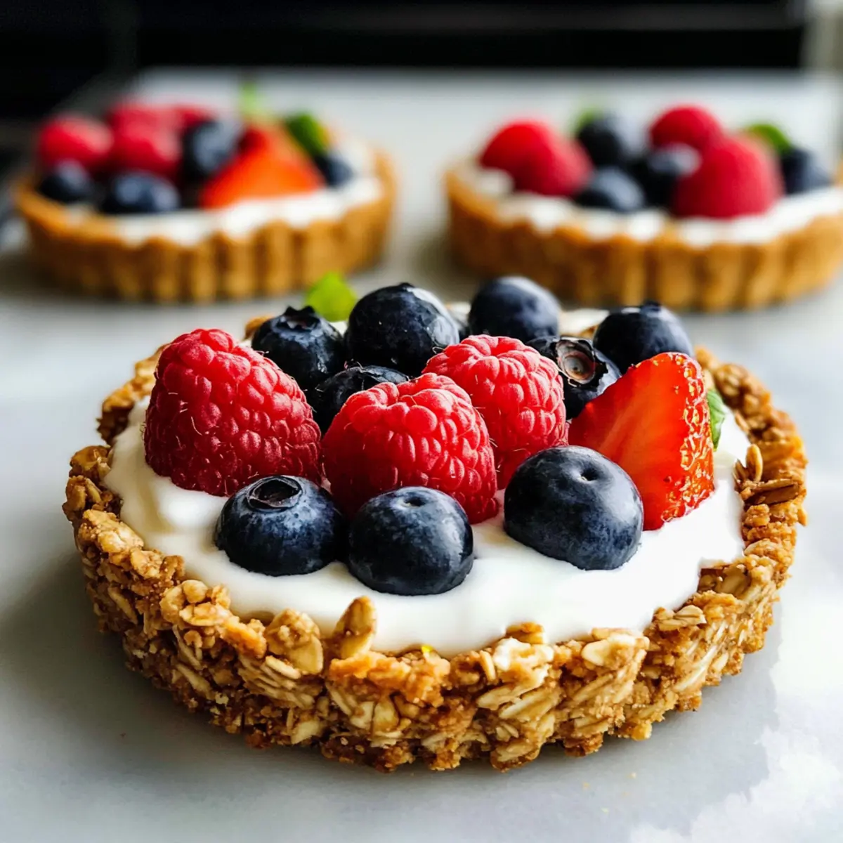 Frühstücksfruchttorte mit Granola-Kruste