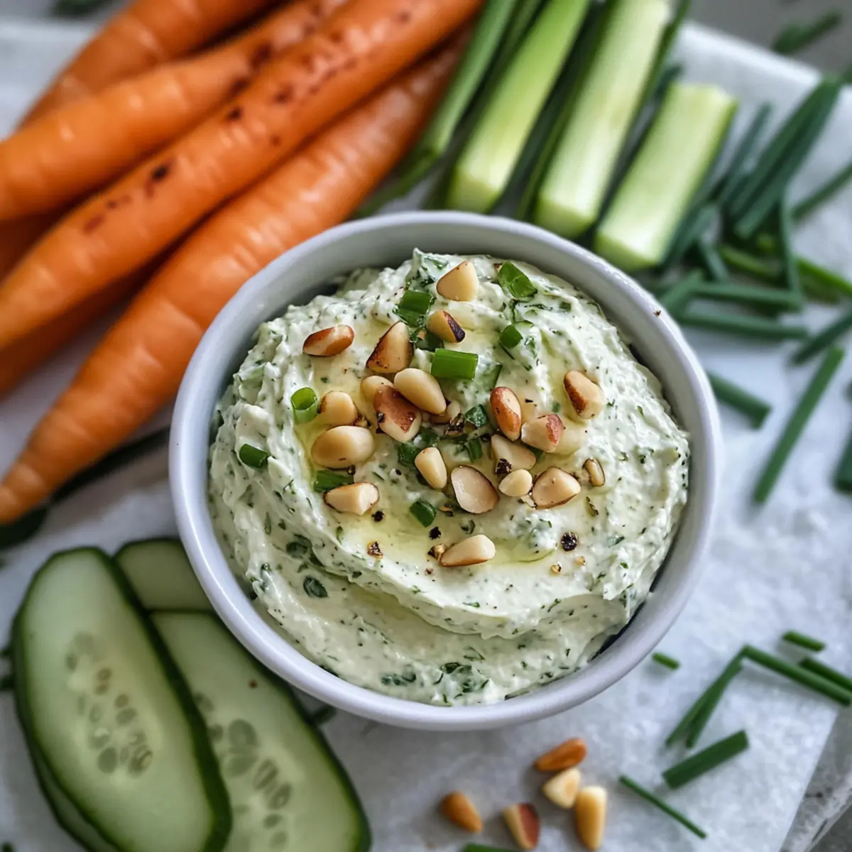 Cremiger Bärlauch Feta Dip