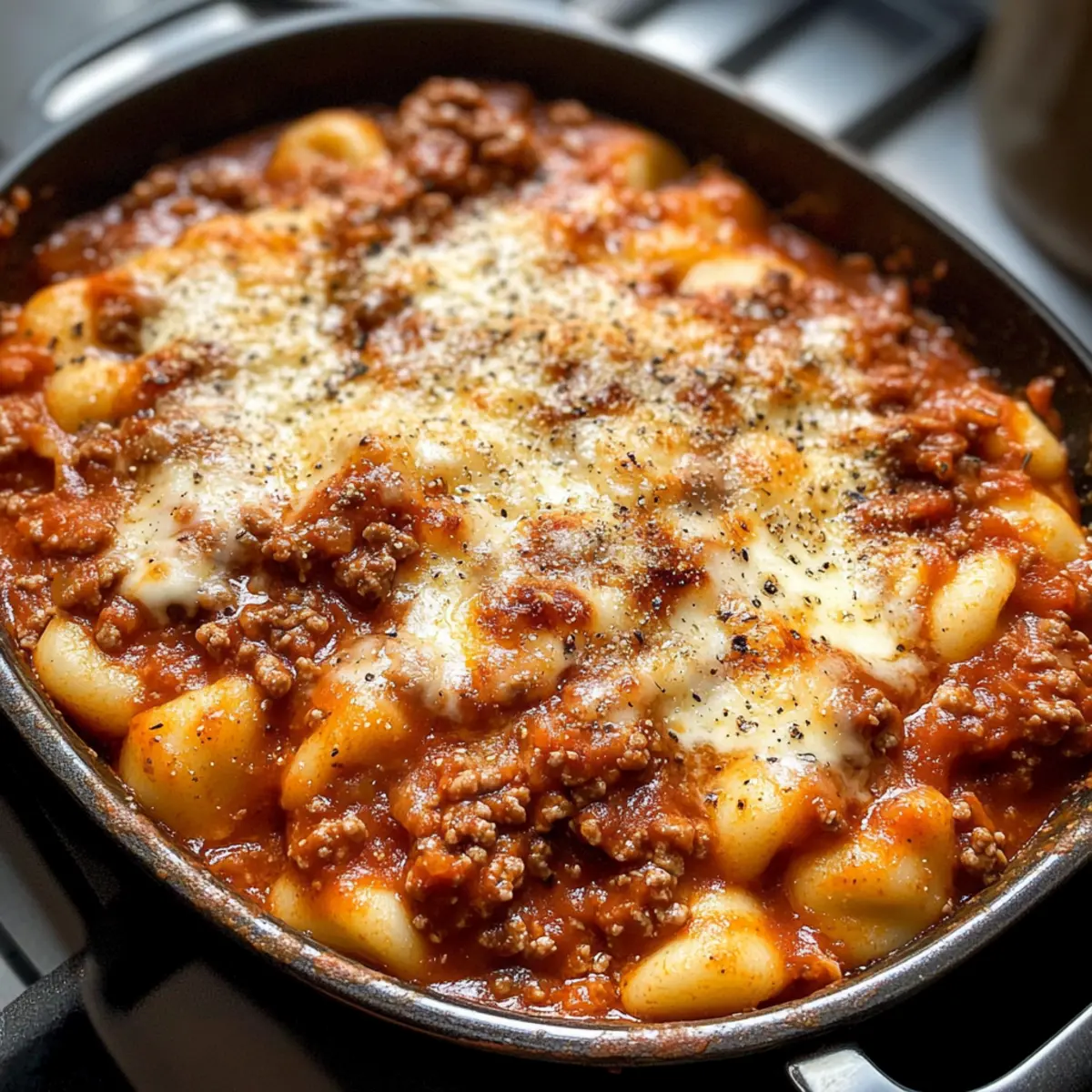 Einfache Herdplatte Gnocchi Lasagne