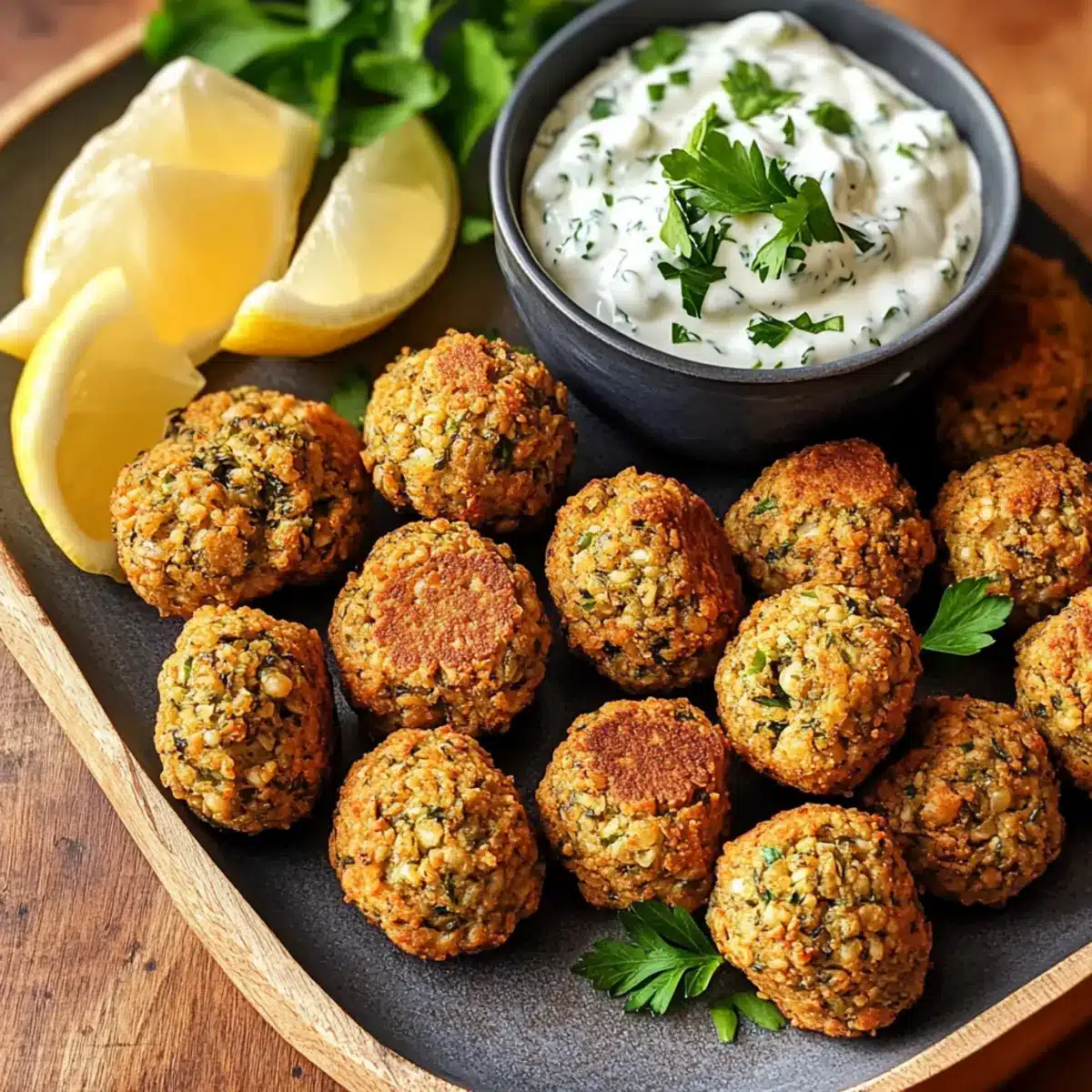 Healthy falafel from the oven