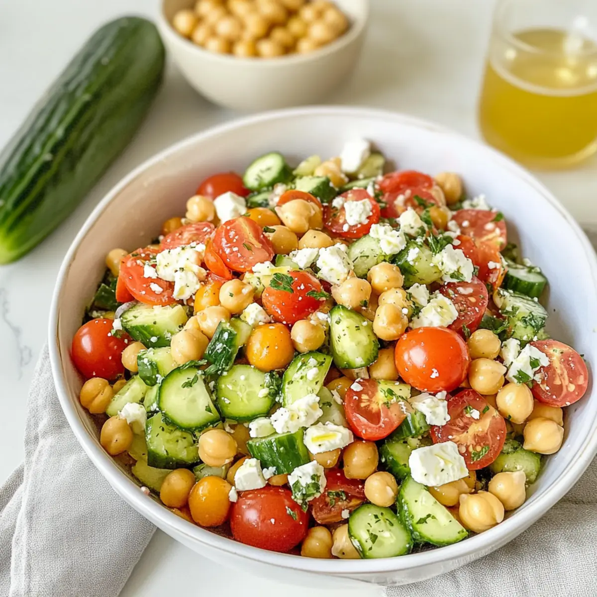 Griechischer Kichererbsensalat