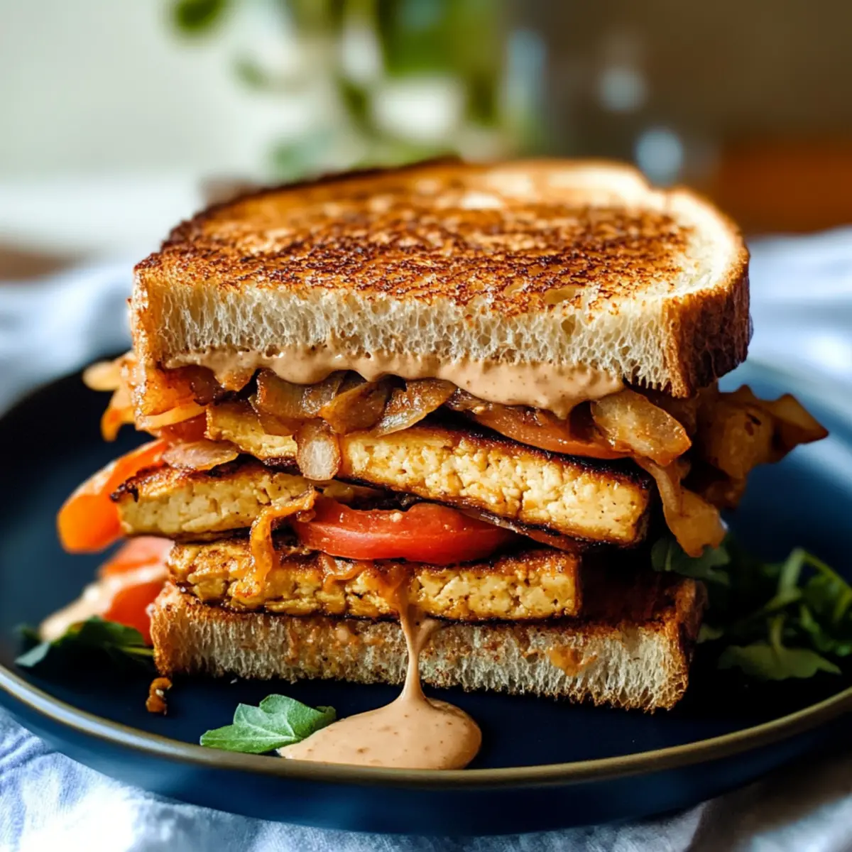 Gegrilltes Tofu-Sandwich