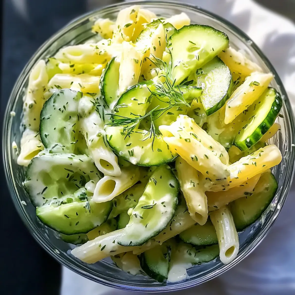 Gesunder Gurken-Pasta-Salat