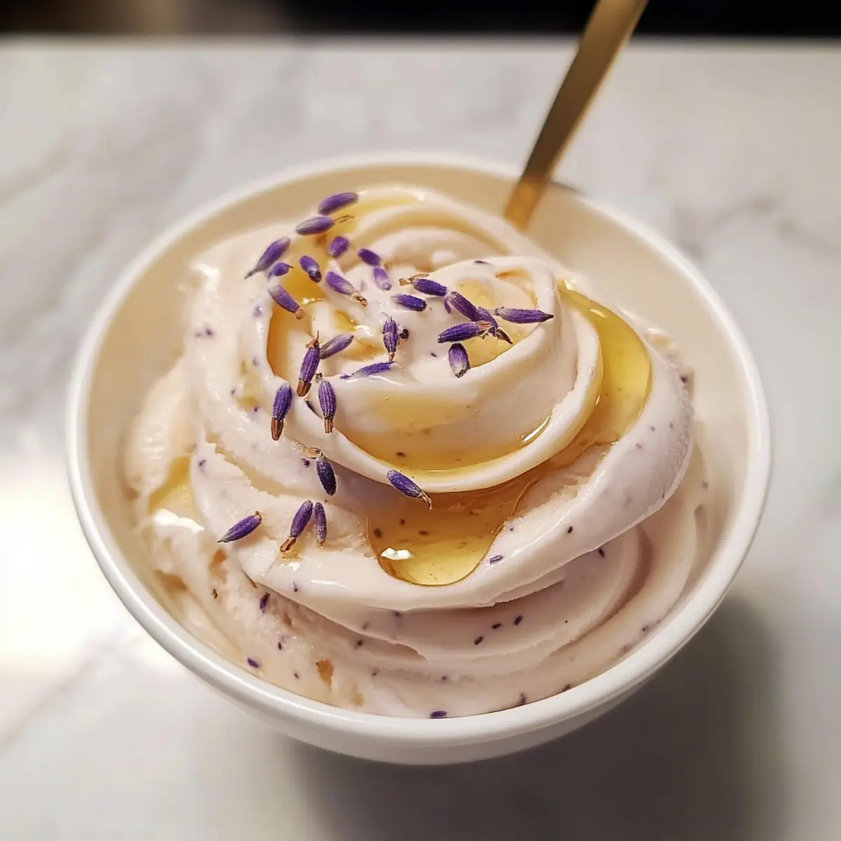 Honig Lavendel Gefrorener Joghurt