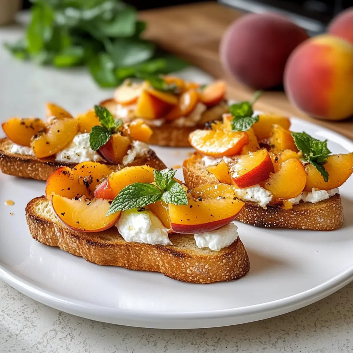 Pfirsich Bruschetta