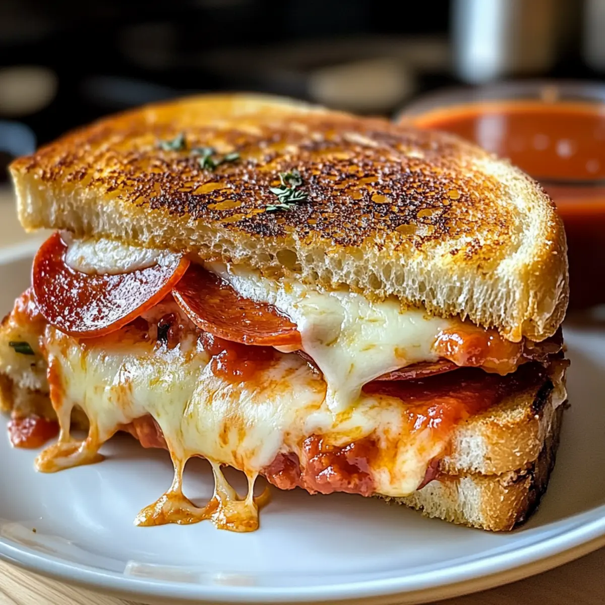 Pizza gegrillter Käse