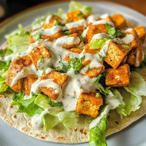 Schnelle & Einfache Buffalo Tofu Wraps