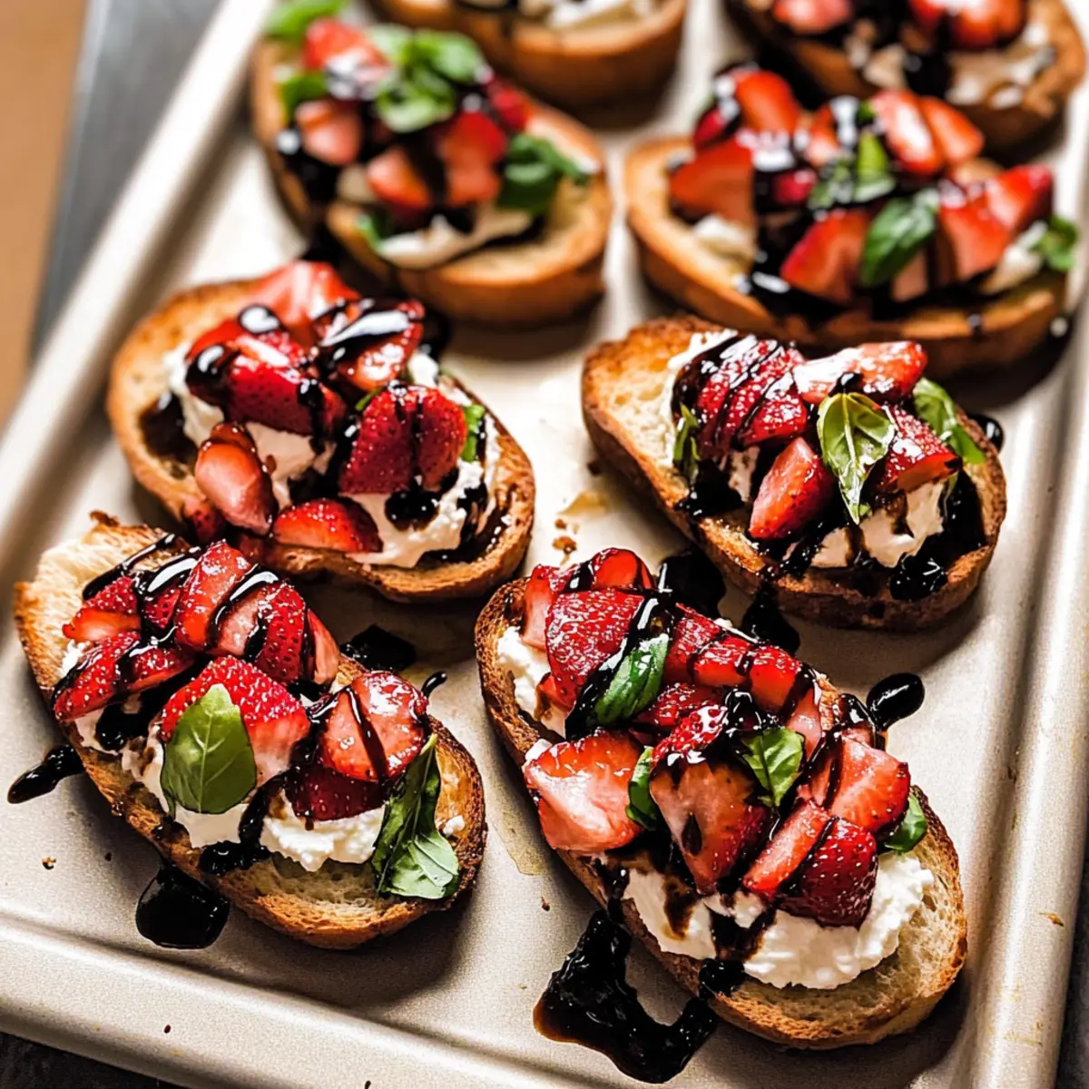 Erdbeer-Balsamico-Crostini