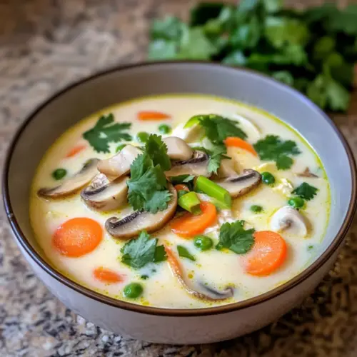 Suppe mit Kokosmilch - Asiatischer Stil