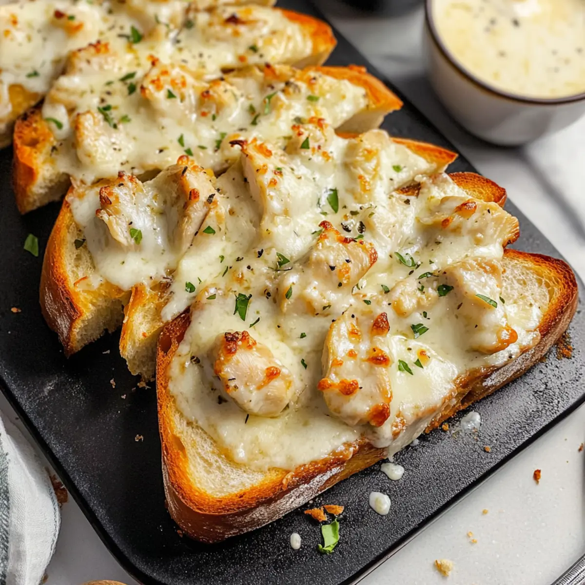 Das virale Hühnchen Alfredo Knoblauchbrot, mit dem ich besessen bin