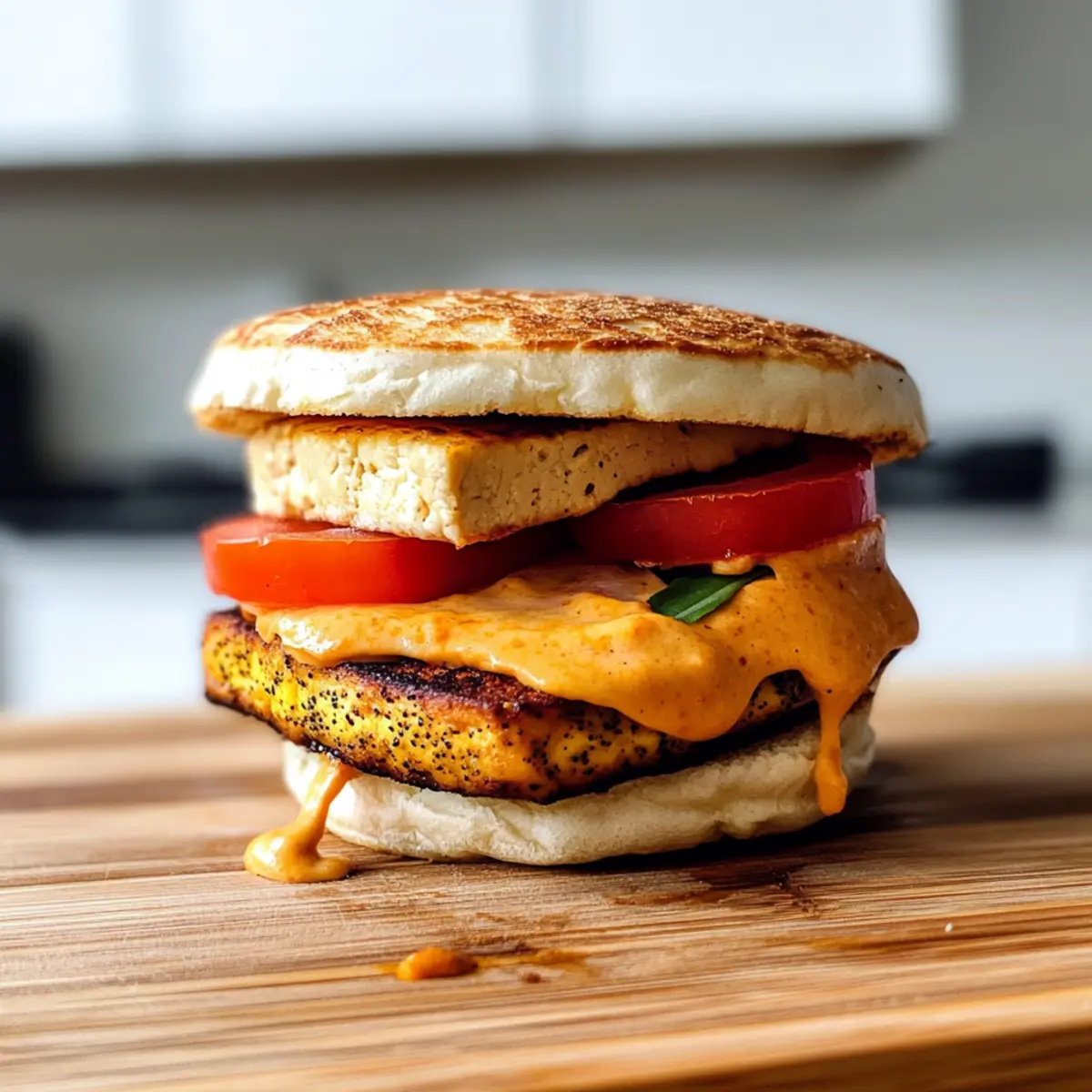 Tofu Frühstücks Sandwich