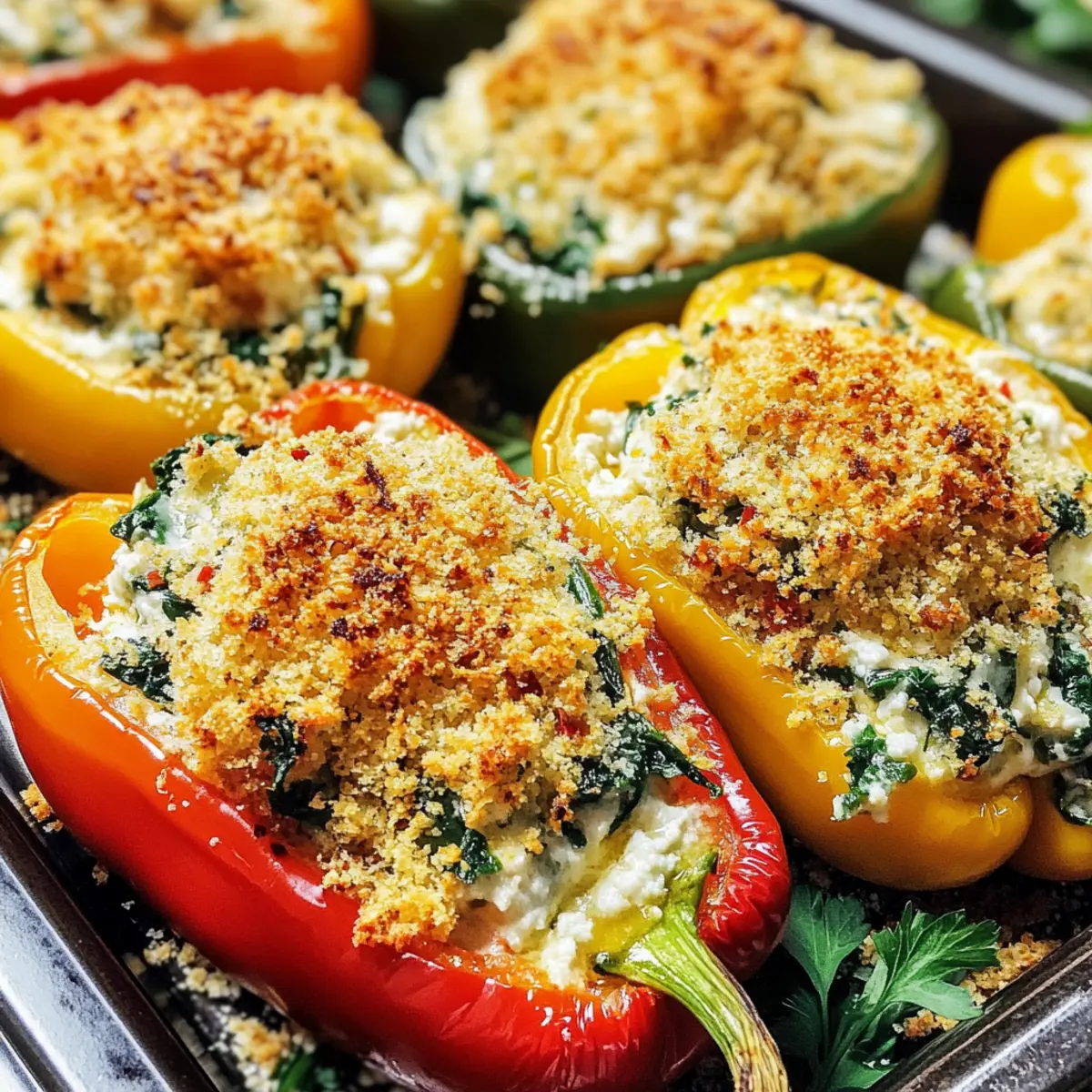 Toskanische Ricotta gefüllte Paprika