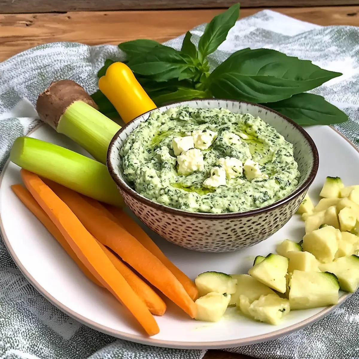 Unglaublich leckerer Bärlauch Feta Dip