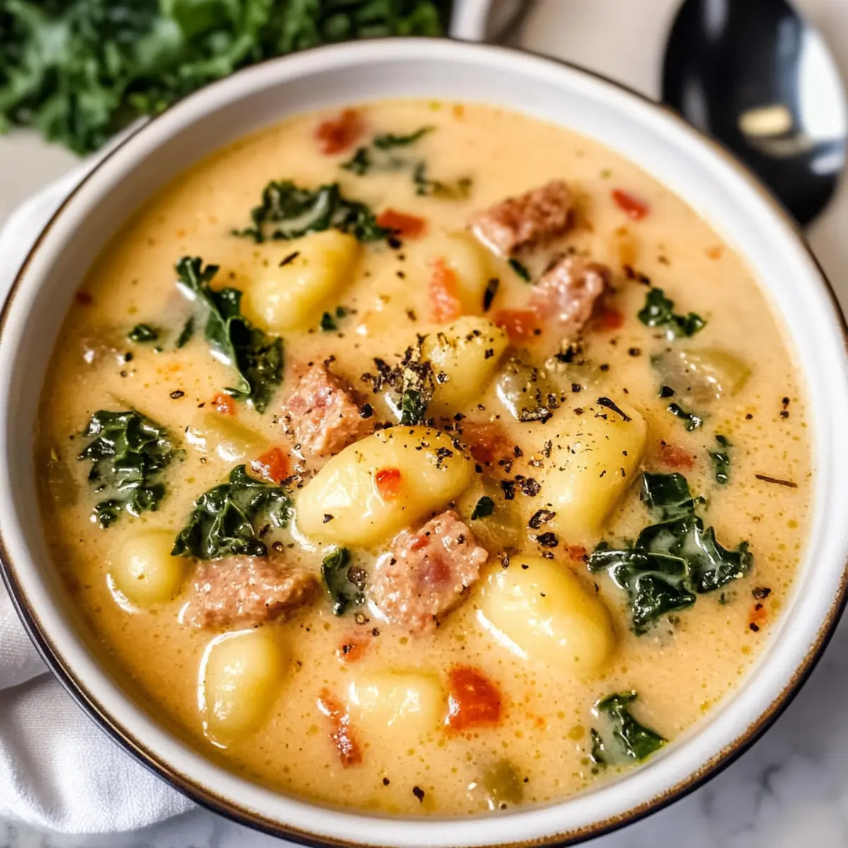 Veganer Gnocchi-Suppe