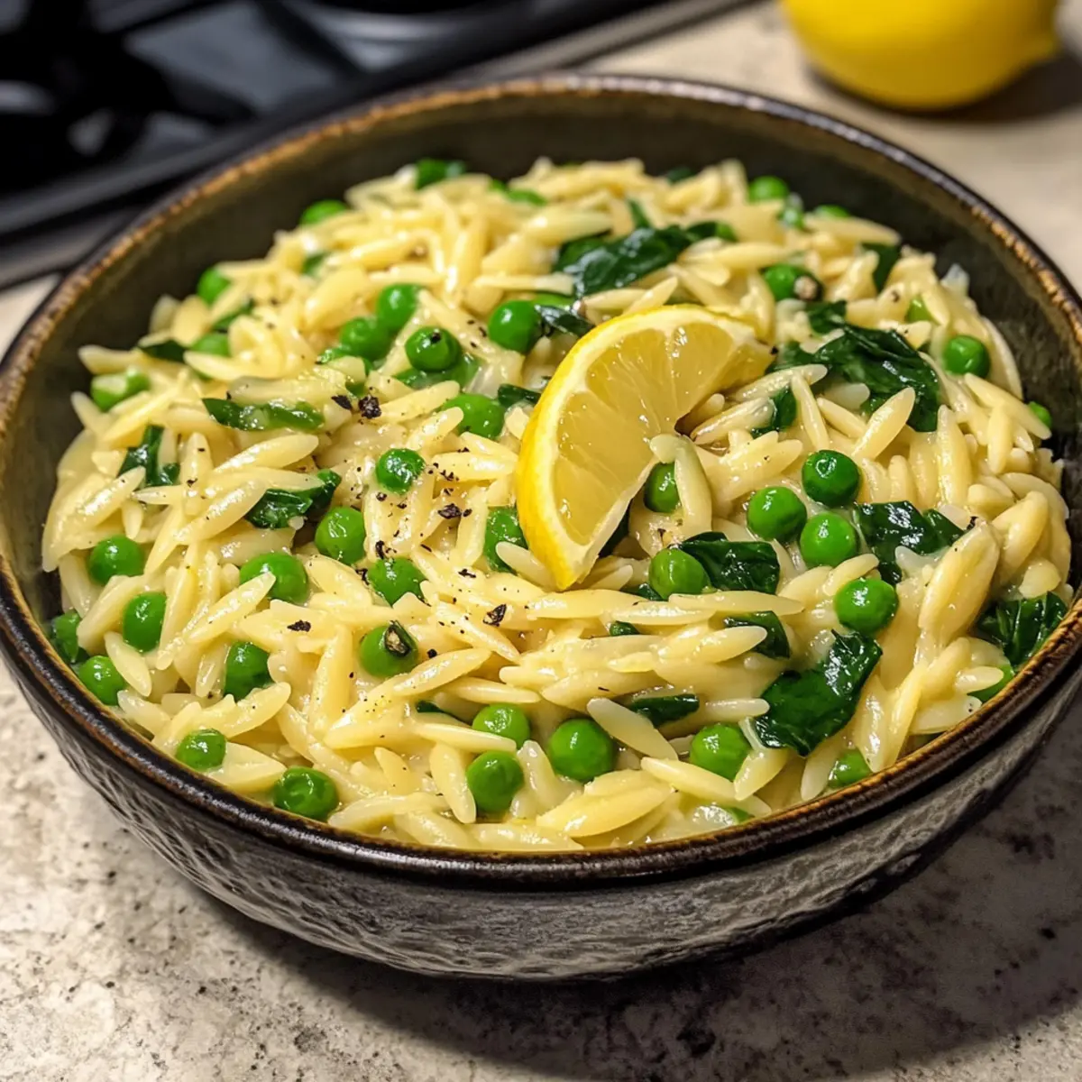 Veganer Zitrone Orzo