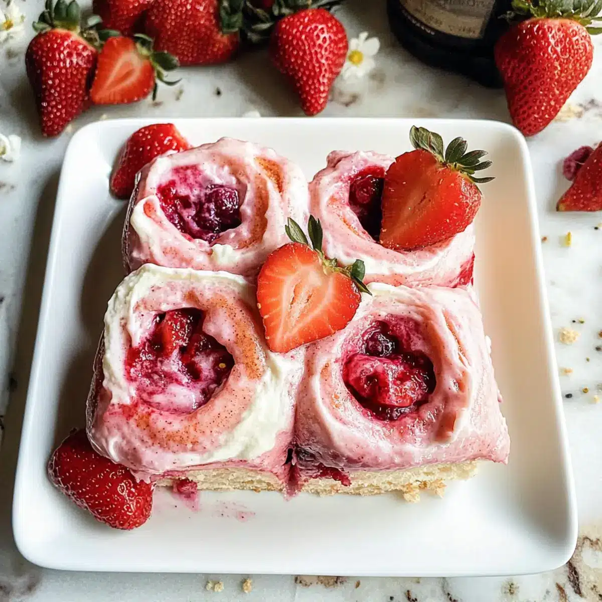 Vegane rosa Zimtschnecken