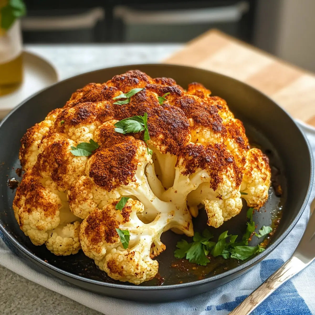 Ganze geröstete Blumenkohl