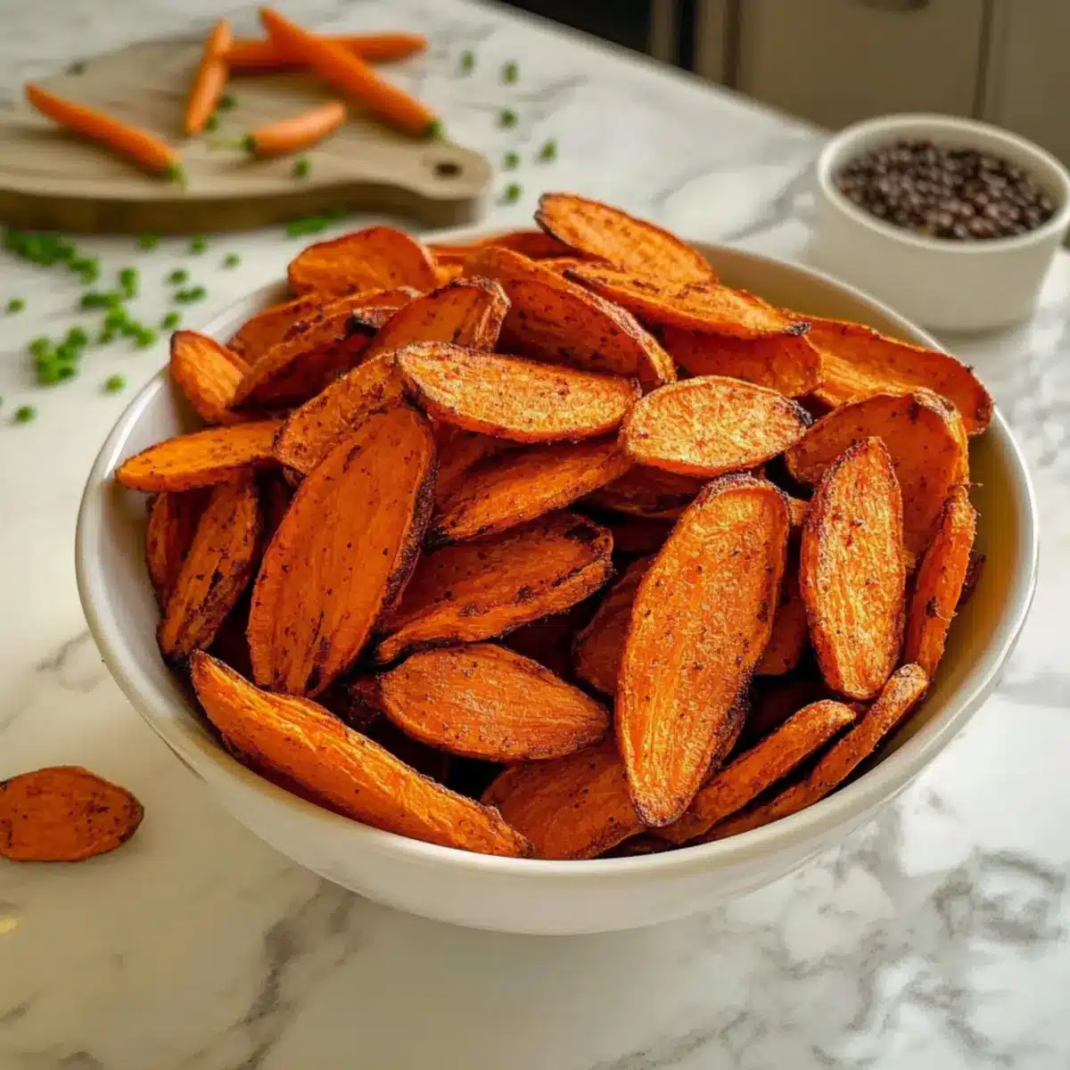 Luftfritteuse Karottenchips