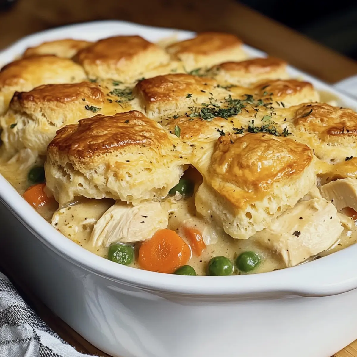 Hühnchen-Pot-Pie-Auflauf