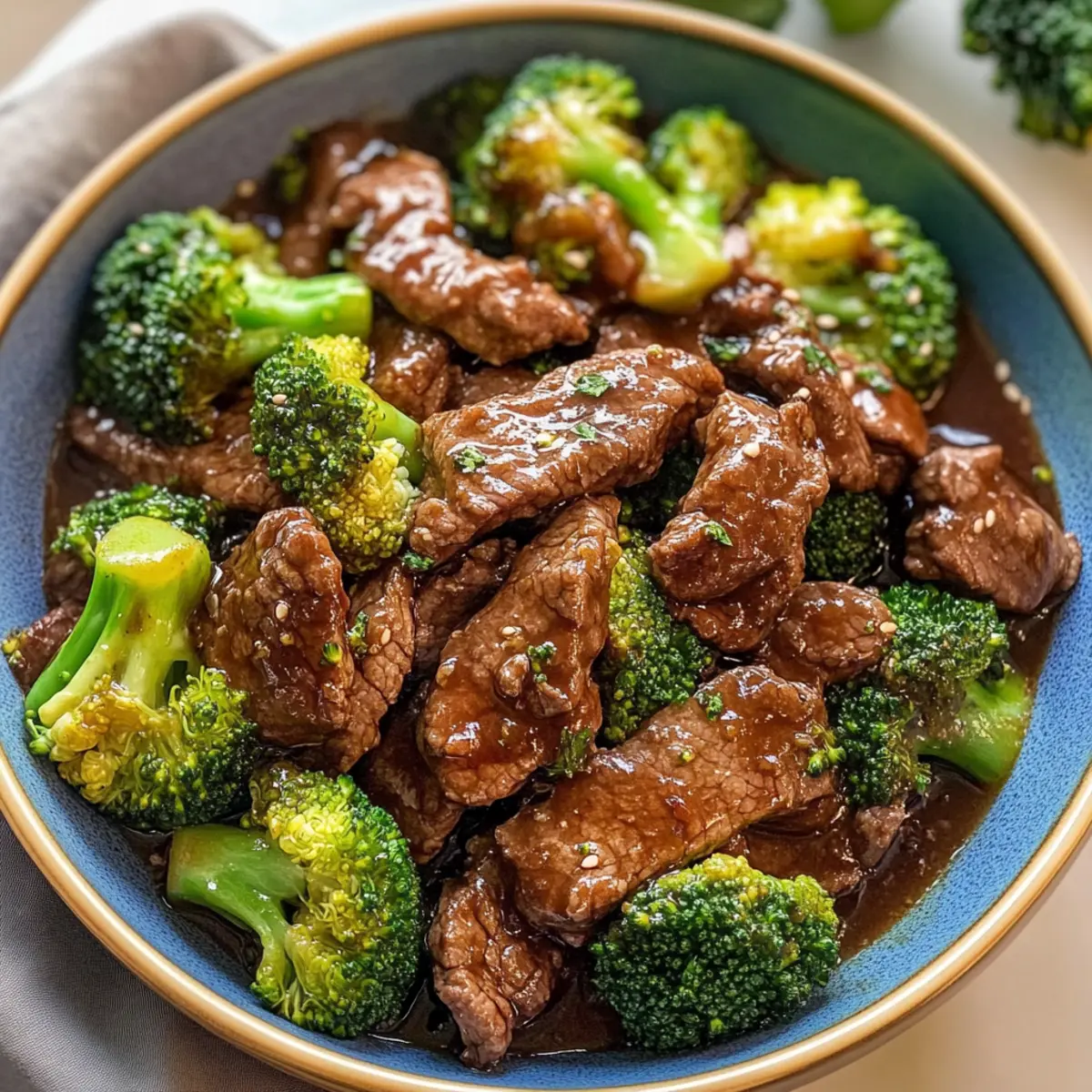 Chinesisches Rindfleisch und Brokkoli