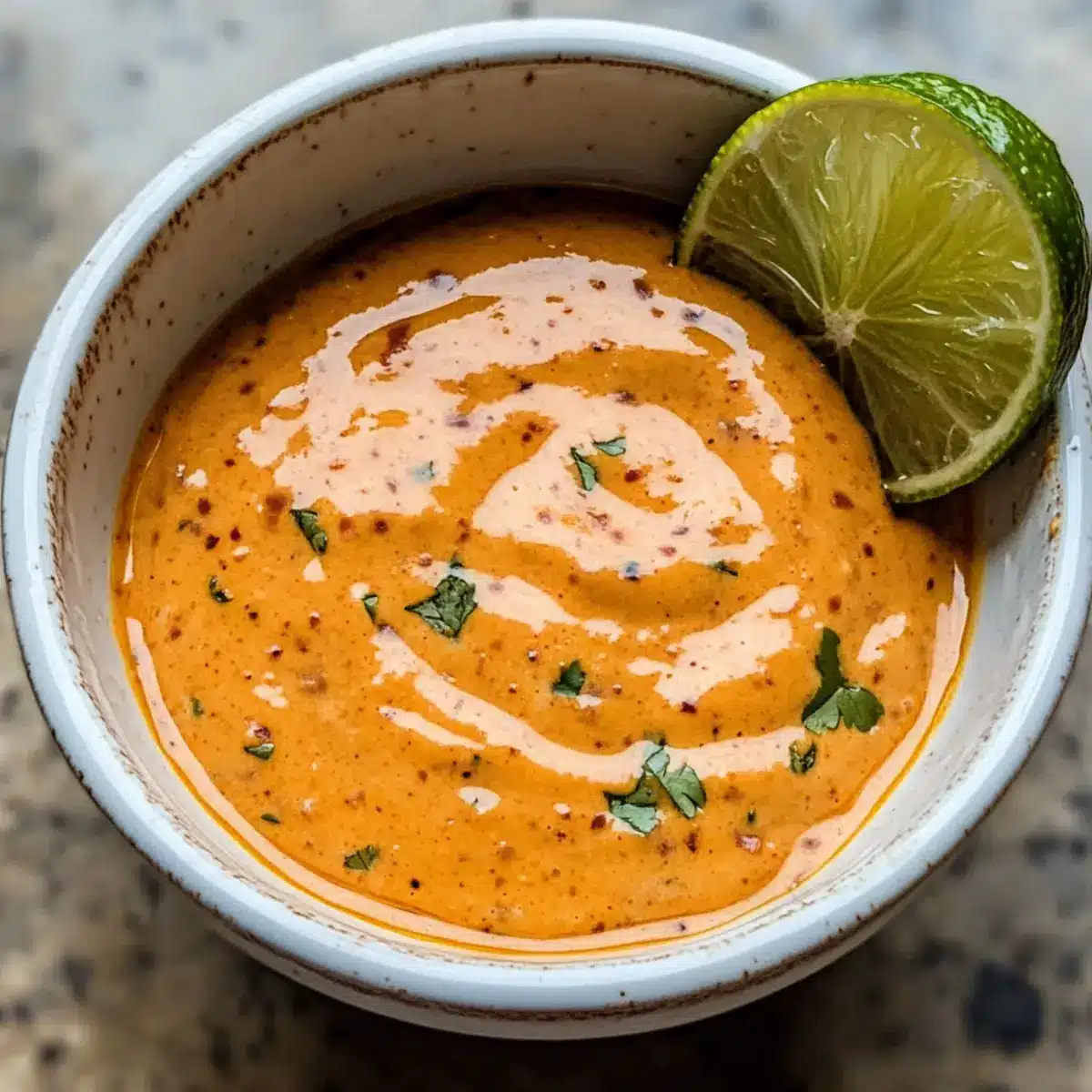 Chipotle-Sauce mit Knoblauch und Sauerrahm