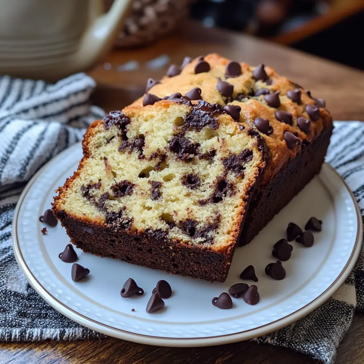 Schokoladenstückchen-Brotkuchen