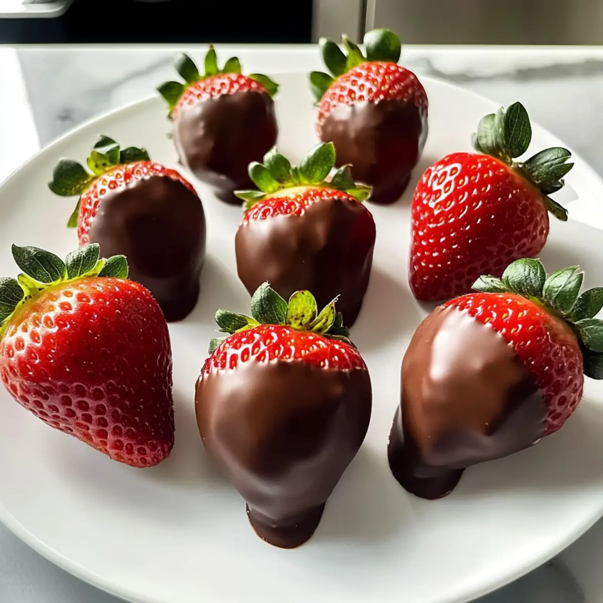 Schokoladenüberzogene Erdbeeren