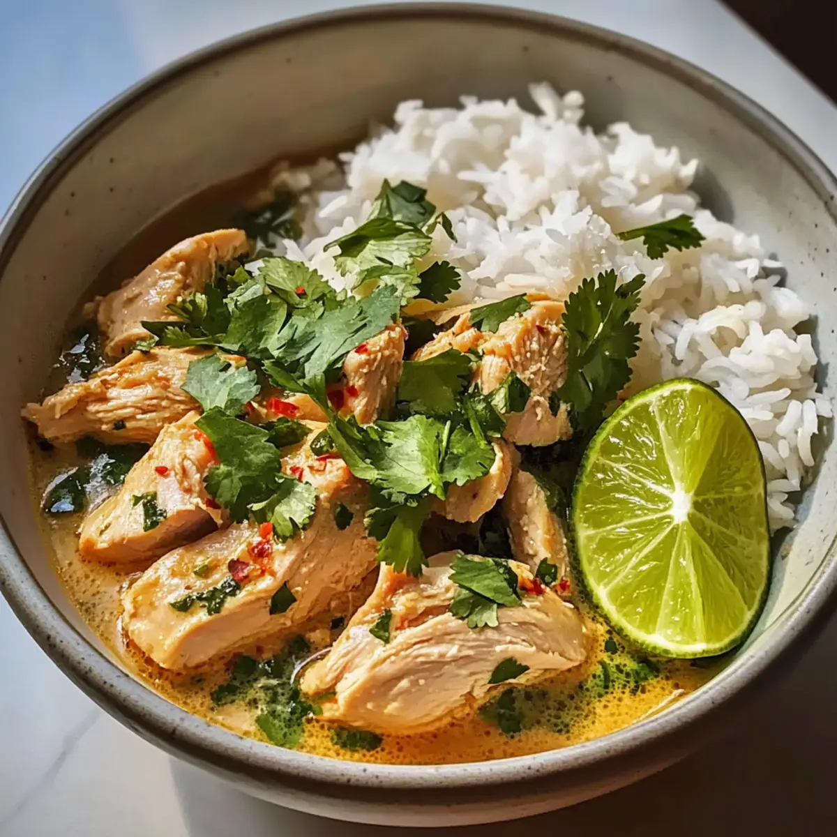Kokosnuss Hähnchen und Reis