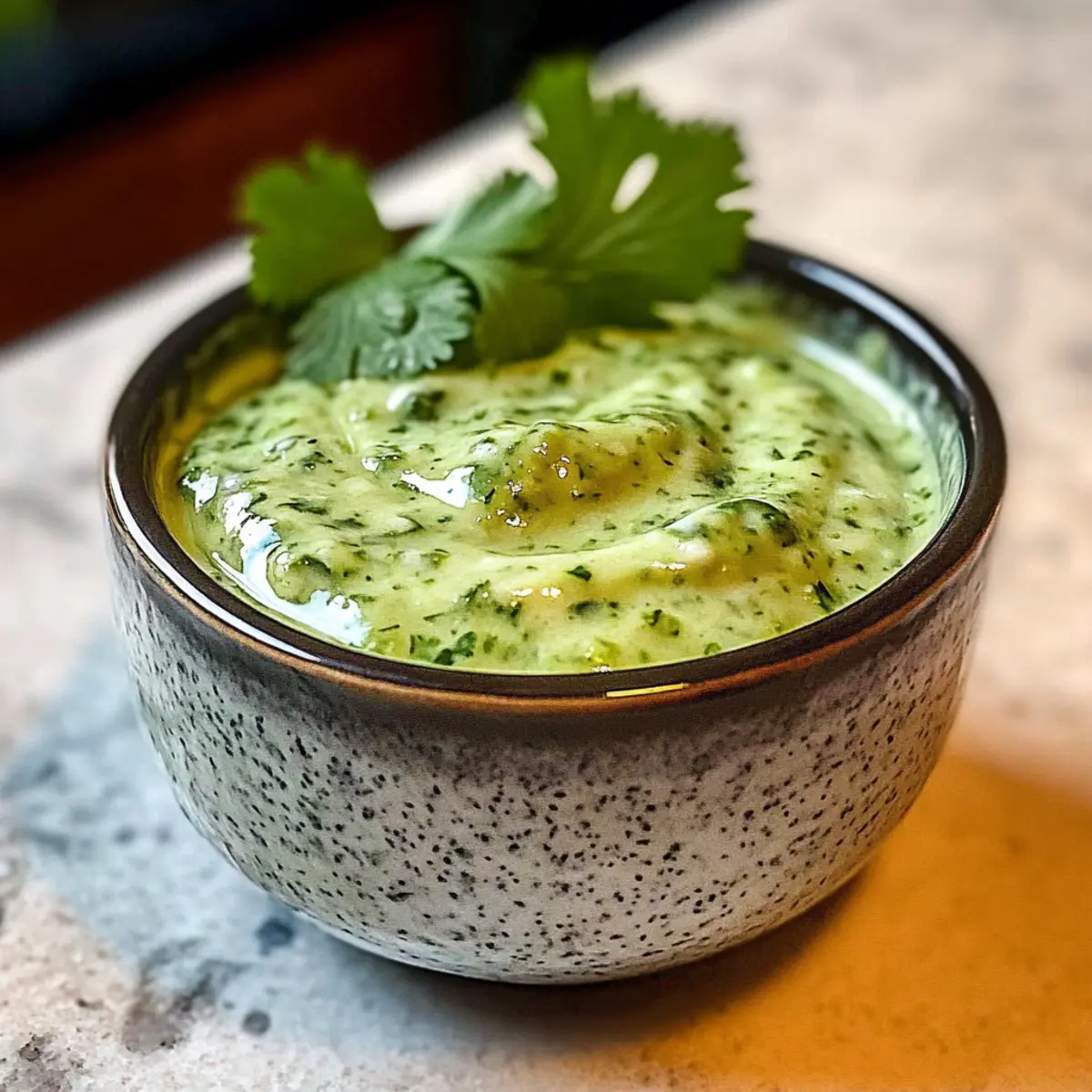 Cremige Koriander-Knoblauch-Sauce