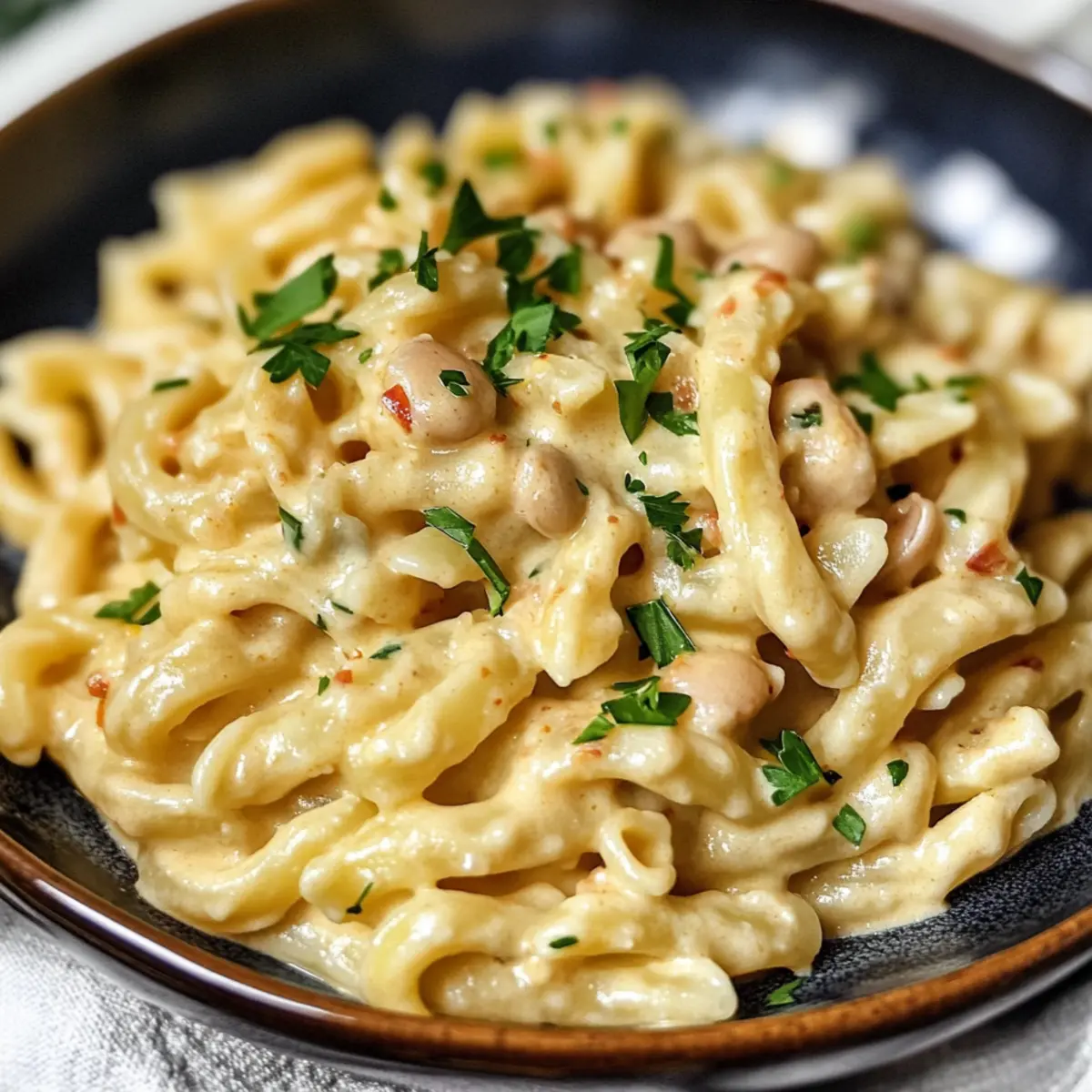 Cremige Weiße-Bohnen-Pasta