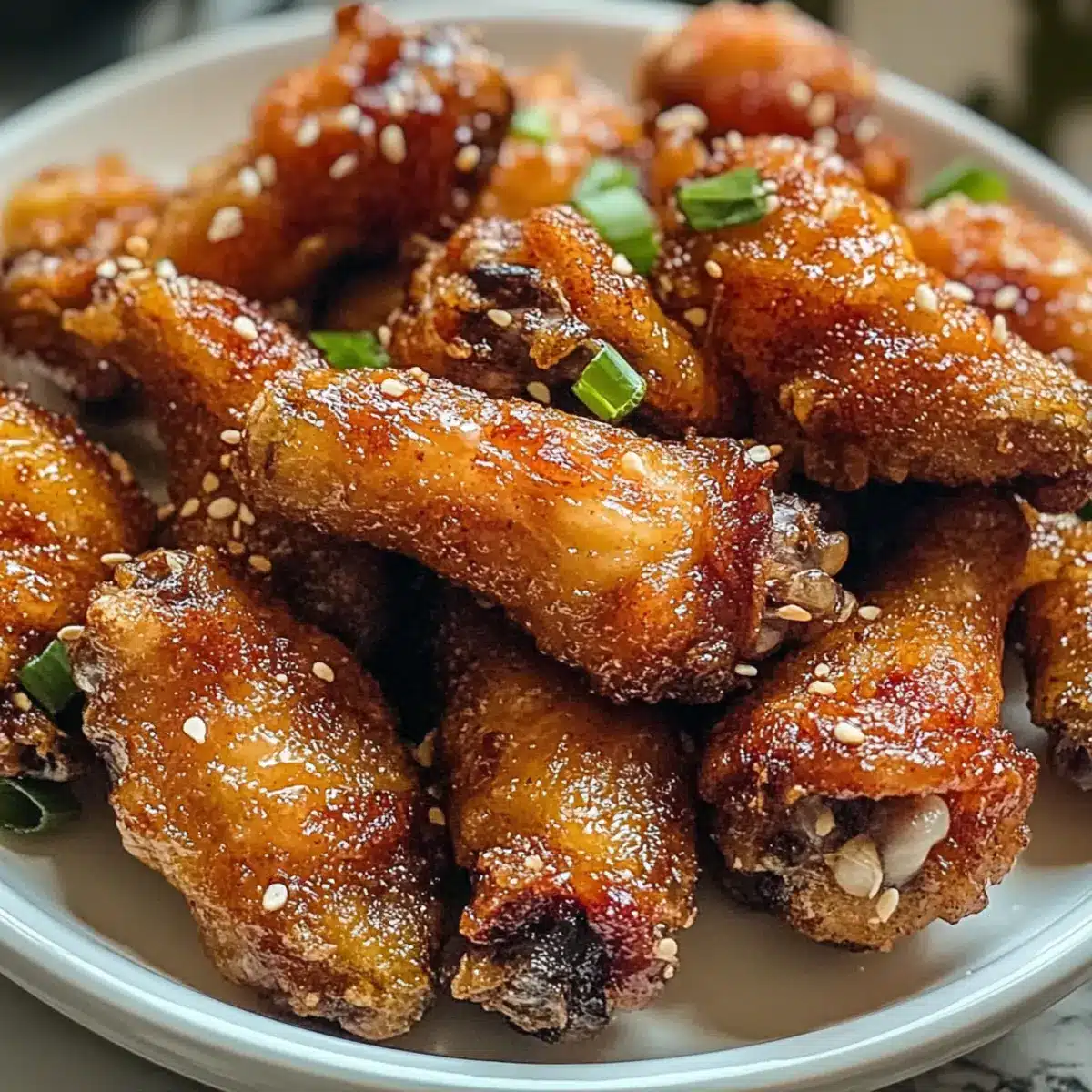 Knisprige Heißluftfritteuse Chinesische Hühnerflügel